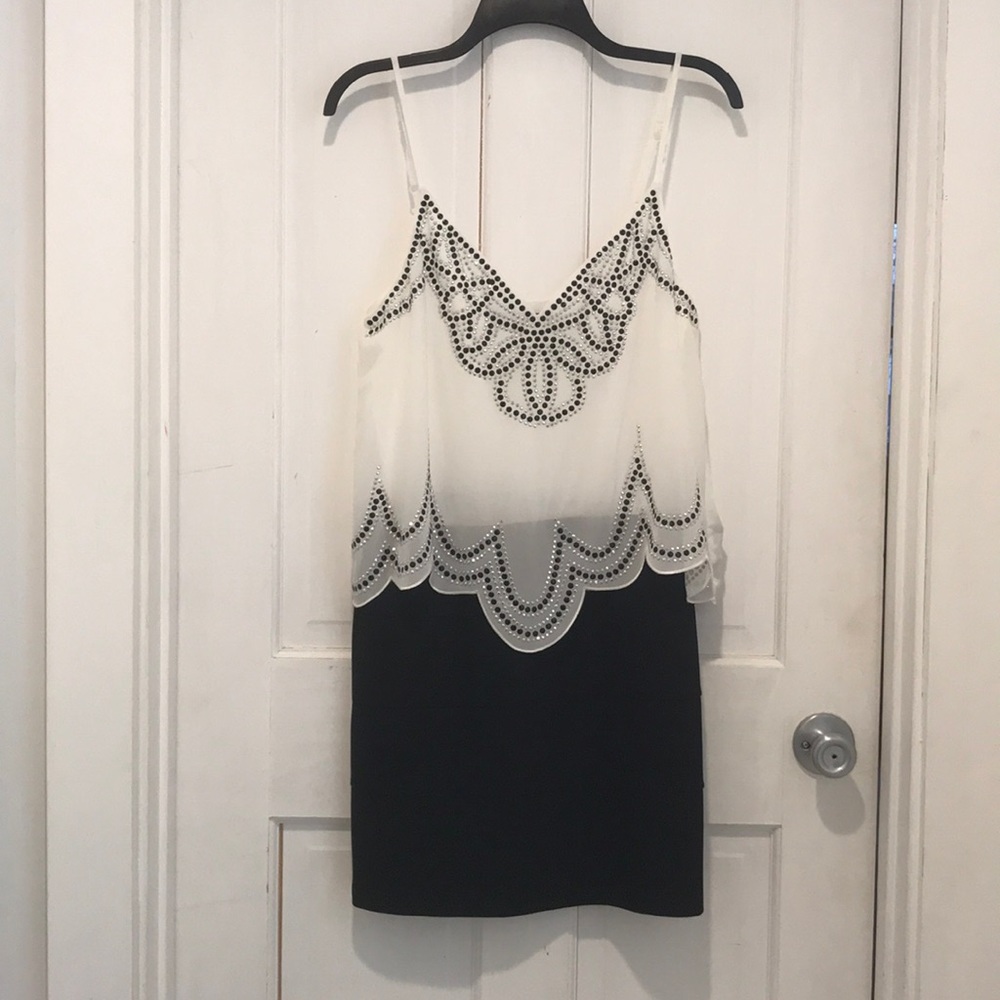 Size 13 black and white Crystal Sky dress